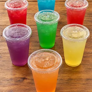 OverFlo Potato fresh lemonades in a rainbow of flavors